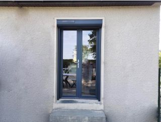 Installation porte-fenêtre aluminium TA84OC RAL 7016