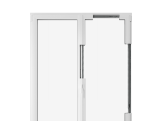 Porte Fenêtre PVC vue semi ouverte Squelette technique