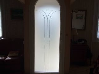 Porte d'entrée PVC vitrée de qualité