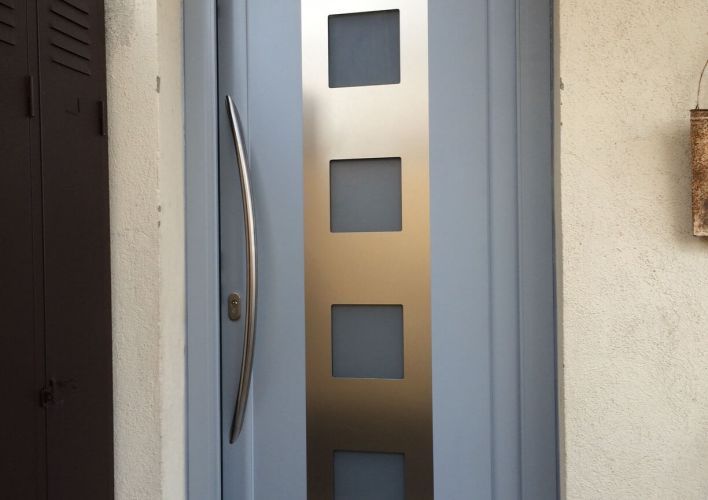 Porte d'entrée en aluminium modèle LABAS