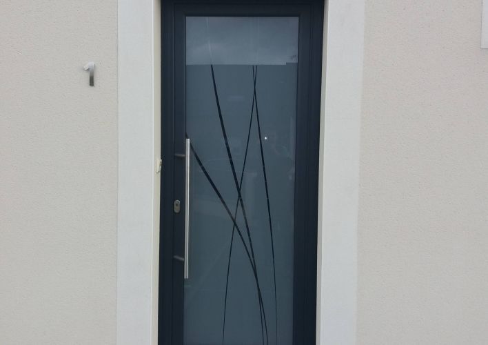 Porte d'entrée Aluminium Moderne & Lumineuse