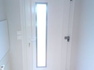 Porte d'Entrée PVC Blanc modèle LAS VEGAS.