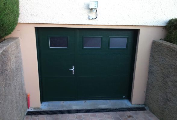 Porte de garage avec portillon PGB Evolution
