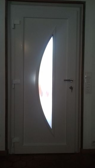 Porte d'entrée QUITO PVC blanc TRYBA