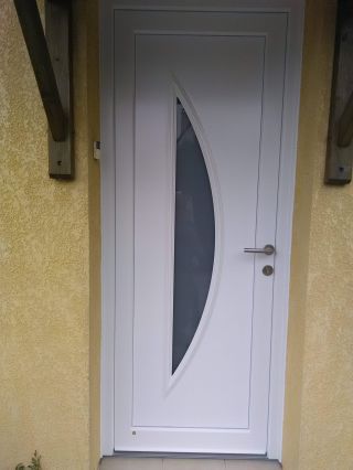 Porte d'Entrée PVC Blanc modèle QUITO