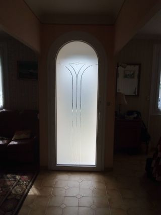 Porte d'entrée PVC vitrée de qualité