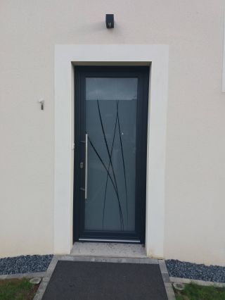 Porte d'entrée Aluminium Moderne & Lumineuse